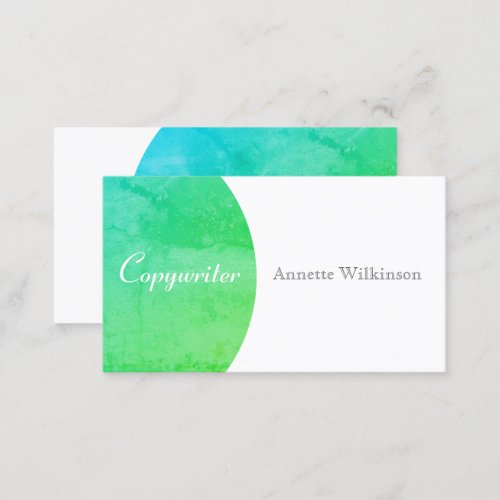 Green stone natural elegance business card
