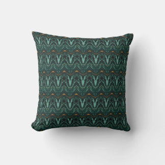 Green Stone Palace Throw Pillow