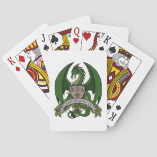 Green Stonefire Dragons Playing Cards