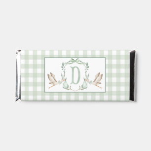 Green Stork Baby Shower  Hershey Bar Favors