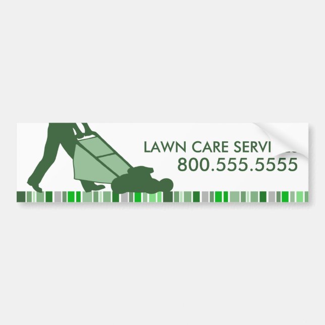 green streak lawn care services bumper sticker (Front)