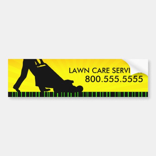 green streak lawn care services bumper sticker