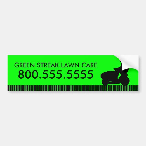 green streak lawn care services bumper sticker