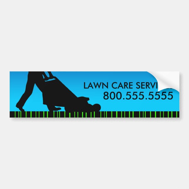 green streak lawn care services bumper sticker (Front)