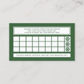 green streak lawn services loyalty card (Back)