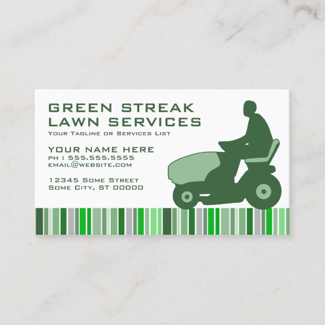 green streak lawn services loyalty card (Front)