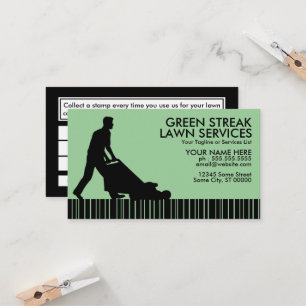 green streak lawn services loyalty card