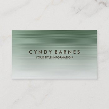 Green Stripe Business Card by TailoredType at Zazzle