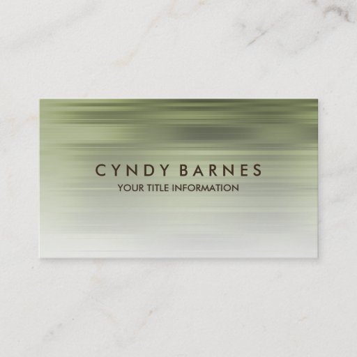 Customizable Green Stripe Business Card