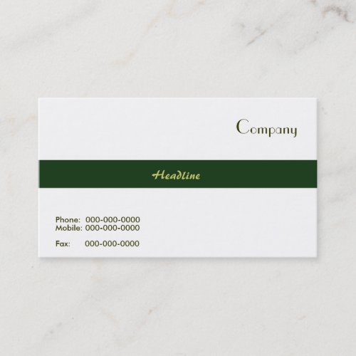 Green Stripe Business Card