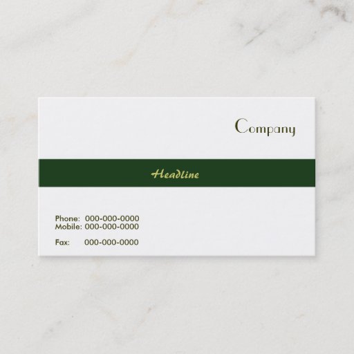 Customizable Green Stripe Business Card