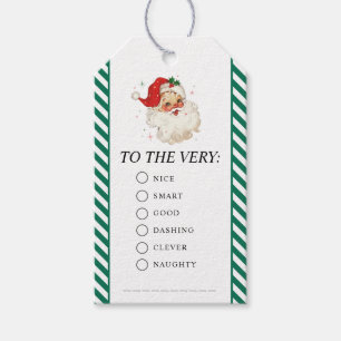 Green Stripe Christmas Gift Tags