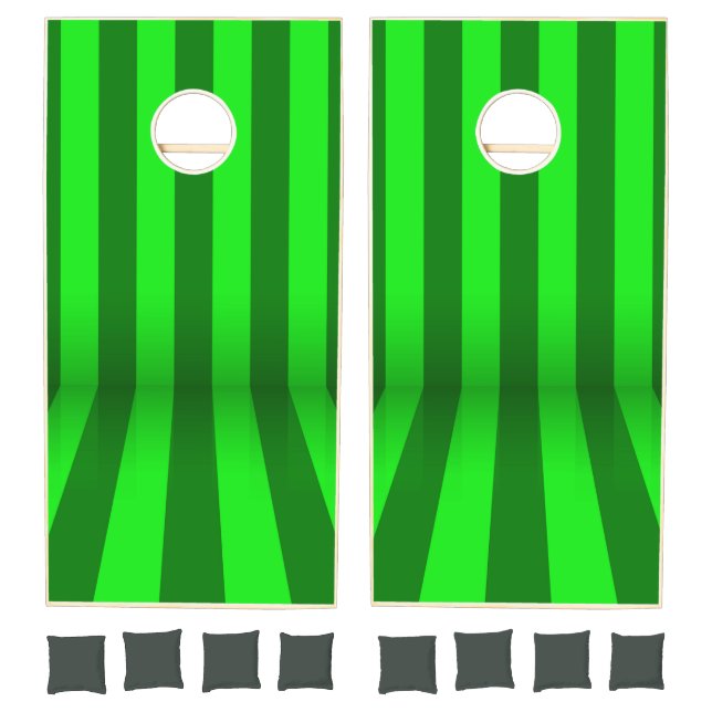 Green Stripe Corn Hole Set  (Set)
