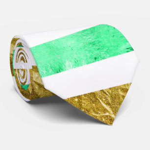 Green Stripe Glitter gift for men Neck Tie