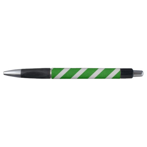 Green Stripe Glitter Pen