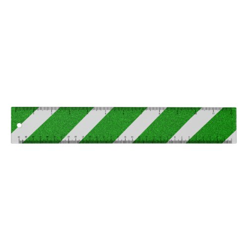 Green Stripe Glitter Ruler