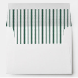 Green Stripe Lined Envelope