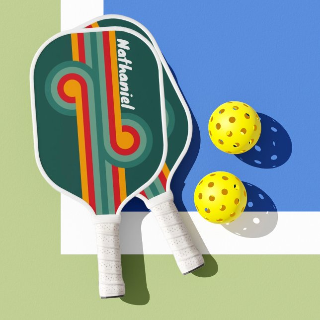 Green Stripe Loop with Name Pickleball Paddle (Creator Uploaded)