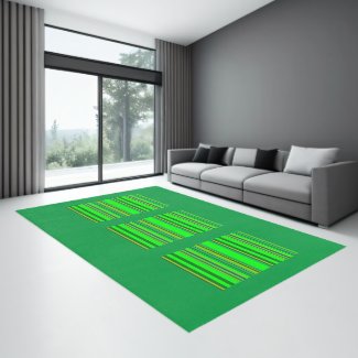 Green Stripe Modern Pattern Indoor Area Rug