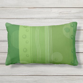 Green Stripe Modern Stylish Outdoor Pillow by EveStock at Zazzle