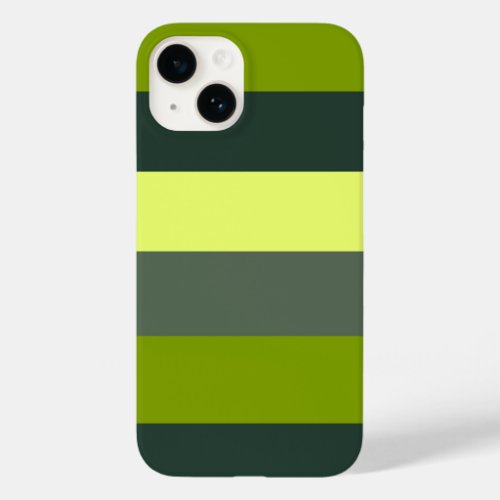 Green stripe monochromatic Case_Mate iPhone 14 case