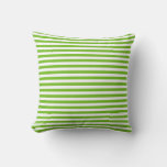 Green Stripe Pattern Throw Pillow at Zazzle