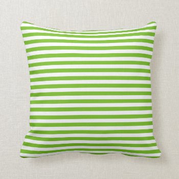 Green Stripe Pattern Throw Pillow by kool27 at Zazzle