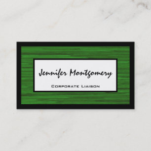 Green Stripe Professional Business Card
