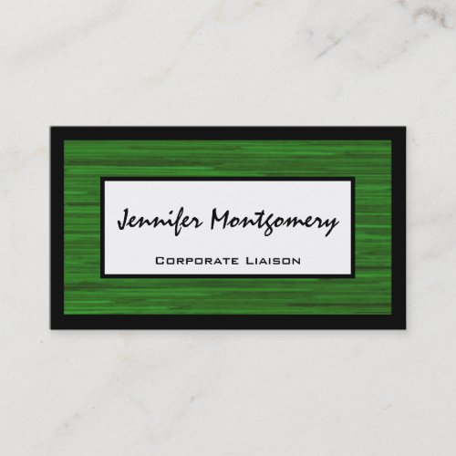Green Stripe Professional Business Card