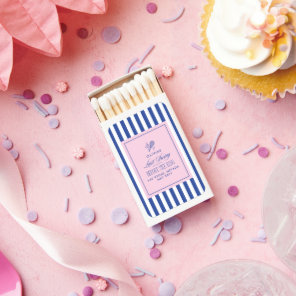 Green Stripe Tennis Bachelorette elegant modern Ma Matchboxes