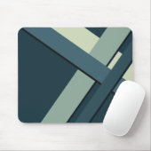 Green Striped Abstract Mouse Pad (With Mouse)