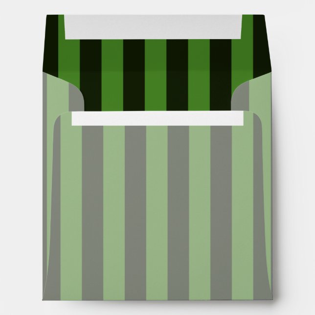 Green Striped Custom Envelope (Back (Bottom))