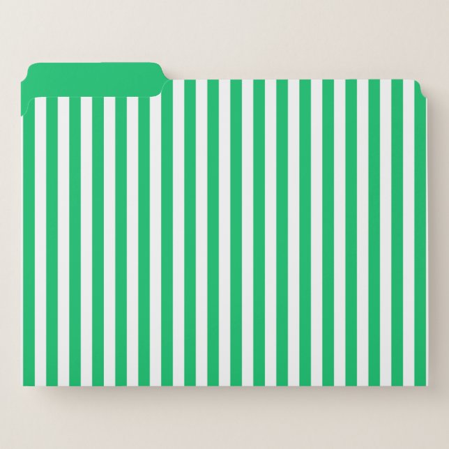 Green striped filing records - French Riviera File Folder (Front Left)