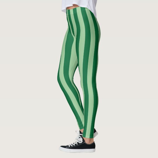 green and white striped leggings for adults