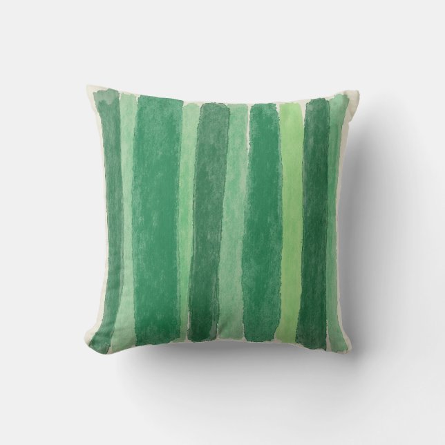 green striped pattern cushion (Front)