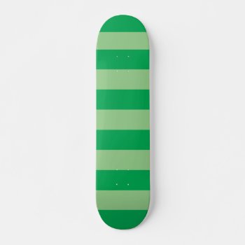 Green Striped Skateboard by CraftyCrew at Zazzle