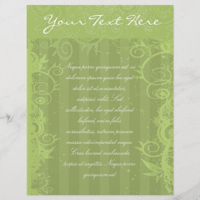 Green Striped Swirled Flyer (Front)