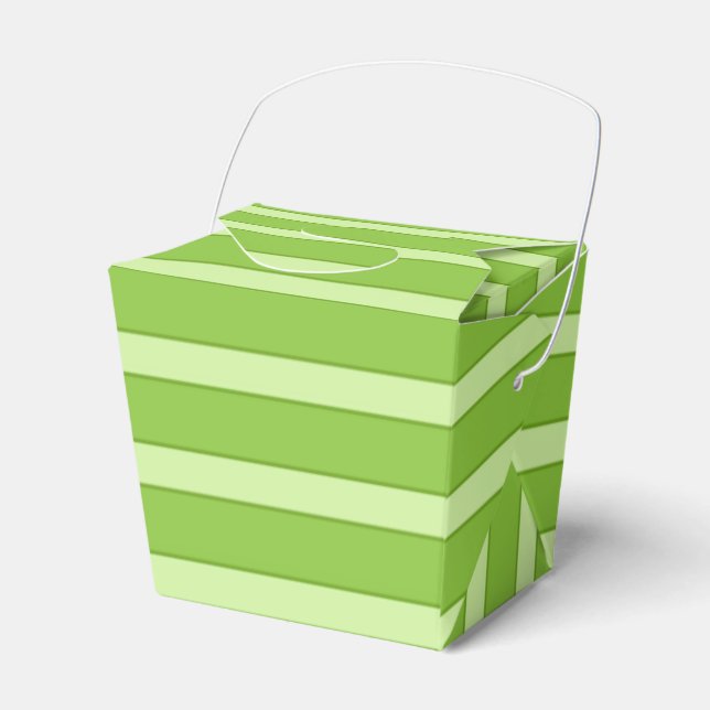 Green Striped Take Our Favor Box (Front Side)
