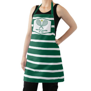 Green Striped Tennis Custom Country Club Apron