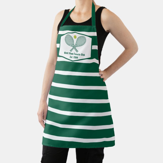 Green Striped Tennis Custom Country Club Apron (Insitu)