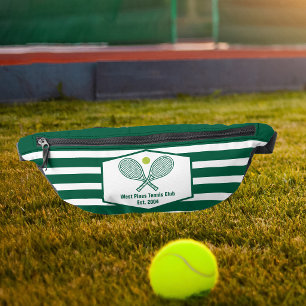 Green Striped Tennis Custom Country Club Fanny Pack