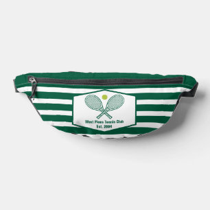 Green Striped Tennis Custom Country Club Fanny Pack