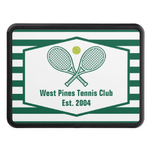 Green Striped Tennis Custom Country Club Hitch Cover