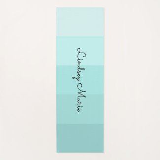 GREEN STRIPED Yoga Mat