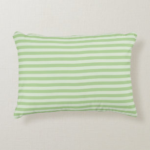 Green Stripes Accent Pillow