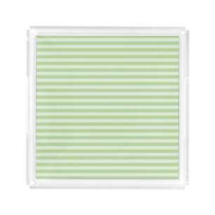 Green Stripes Acrylic Tray