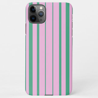 Green Stripes and Soft Pink iPhone 11 Pro Max Case