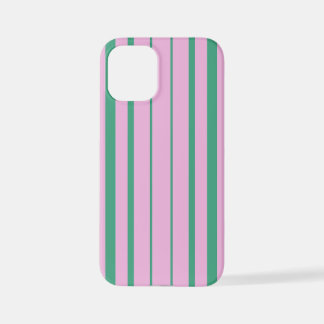 Green Stripes and Soft Pink iPhone 12 Mini Case