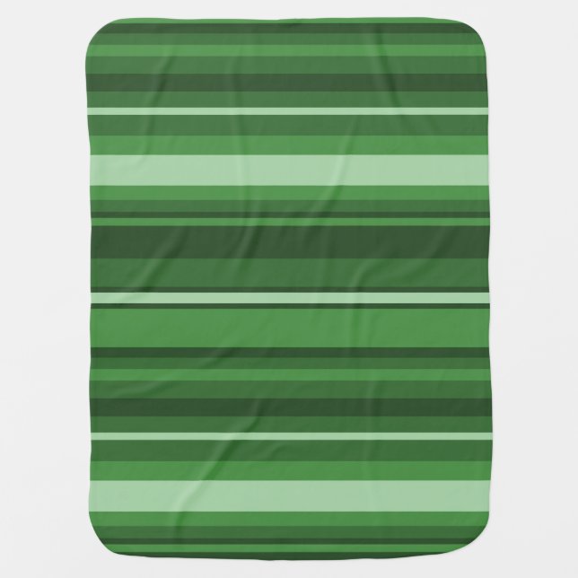 Green stripes baby blanket (Front)