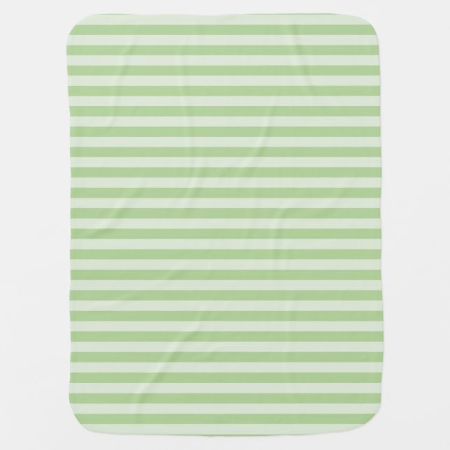 Green Stripes Baby Blanket (Front)